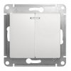 Механизм выключателя Glossa 2кл подсветка белый (20)