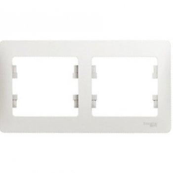 Рамка Glossa 2-ая горизонтальная белый (30/180)