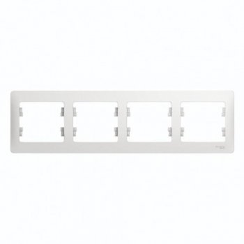 Рамка Glossa 4-ая горизонтальная белый (15)