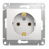 Механизм розетки Glossa 1-ая с заземлением белый (20/160)