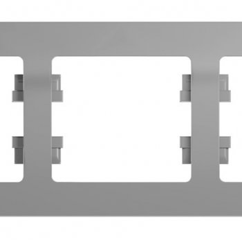 Рамка Glossa 3-ая горизонтальная алюминий (5)