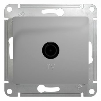 Механизм розетки Glossa телевизионная алюминий (10)