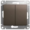 Механизм выключателя Glossa 2кл шоколад (20)