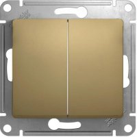 Механизм выключателя Glossa 2кл титан (20)