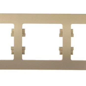 Рамка Glossa 3-ая горизонтальная титан (15)