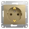 Механизм розетки Glossa 1-ая с заземлением титан (20)
