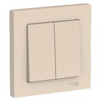 Выключатель Atlas 2кл бежевый (15)