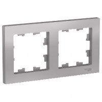 Рамка Atlas 2-ая алюминий (10)