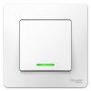 Выключатель Blanca 1-СП  6А подсветка белый (10)