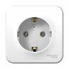 Розетка Blanca 1-ОП без заземления монтажная пластина белый (18/108)
