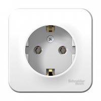 Розетка Blanca 1-ОП без заземления монтажная пластина белый (18/108)