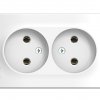 Розетка Blanca 2-ОП без заземления монтажная пластина белый (10)
