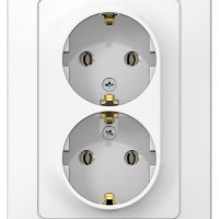 Розетка Blanca 2-СП с заземлением белый (6/36)