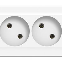 Розетка Blanca 4-ОП без заземления монтажная пластина белый (5)