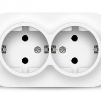 Розетка IONICH 2-ая белый с/з (10/200)
