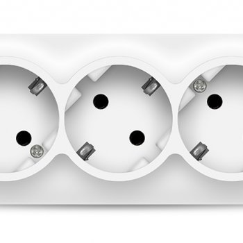 Розетка IONICH 3-ая белый с/з (10/80)