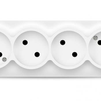 Розетка IONICH 4-ая белый б/з (10/80)