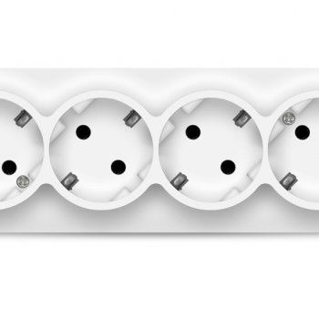 Розетка IONICH 4-ая белый с/з (10/60)