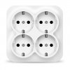 Розетка IONICH 4-ая белый с/з квадрат (6)