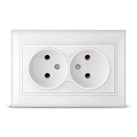 Розетка Севиль 2-ая белый б/з (10/100)
