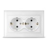Розетка Севиль 2-ая белый с/з (10/100)