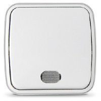 Выключатель Электра 1кл. белый подсветка (10/100)