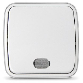 Выключатель Электра 1кл. белый подсветка (10/100)