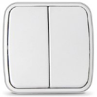 Выключатель Электра 2кл. белый (10/100)