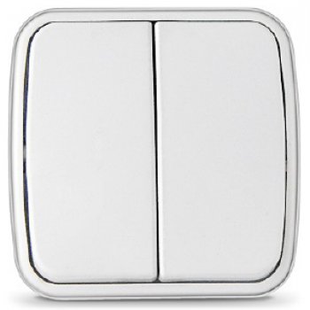 Выключатель Электра 2кл. белый (10/100)