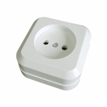 Розетка Олимп 1-ая белый б/з (10/200)