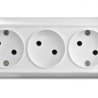 Розетка Олимп 3-ая белый б/з (10/100)