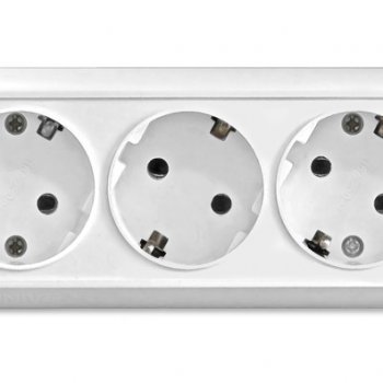 Розетка Олимп 3-ая белый с/з (4/80)