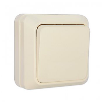 Выключатель Олимп 1кл. слоновая кость (10/200)