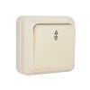 Выключатель Олимп 1кл. слоновая кость проходной (10)