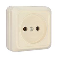 Розетка Олимп 1-ая слоновая кость б/з (10/100)