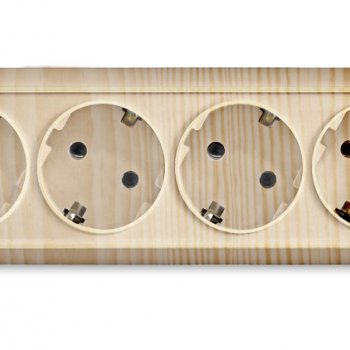 Розетка Олимп 4-ая сосна с/з (10/60)