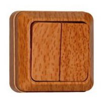 Выключатель Олимп 2кл. бук (10/100)