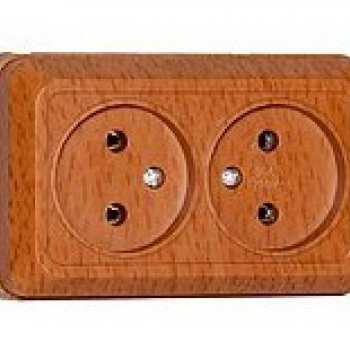 Розетка Олимп 2-ая бук б/з (10/100)