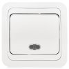Выключатель Валери 1кл. белый подсветка (10/200)