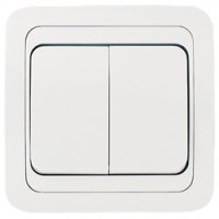 Выключатель Валери 2кл. белый (10/200)