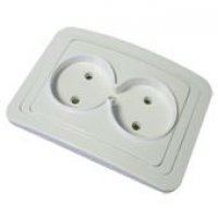 Розетка Валери 2-ая белый б/з (10/200)