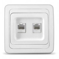 Розетка Валери 2-ая CAT5e(RJ45) белый (10)