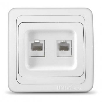 Розетка Валери 2-ая CAT5e(RJ45) белый (10)