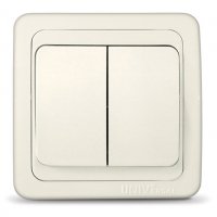 Выключатель Валери 2кл. слоновая кость (10/100)