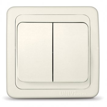 Выключатель Валери 2кл. слоновая кость (10/100)