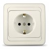 Розетка Валери 1-ая слоновая кость с/з (10/100)