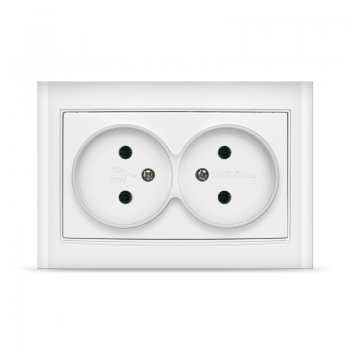 Розетка Бриллиант 2-ая белый б/з (10)