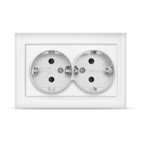 Розетка Бриллиант 2-ая белый с/з (10)