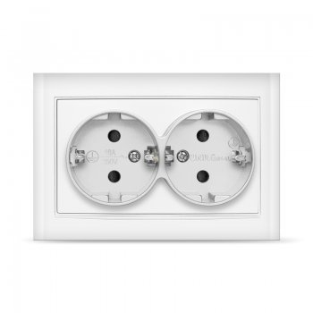 Розетка Бриллиант 2-ая белый с/з (10)