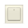 Выключатель Бриллиант 1кл. слоновая кость проход. (10)